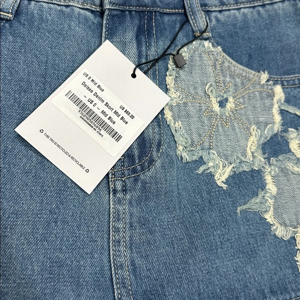 Princess Polly Daisee Denim Skort Mid Blue NWT Size‎ 0 - Picture 6 of 6